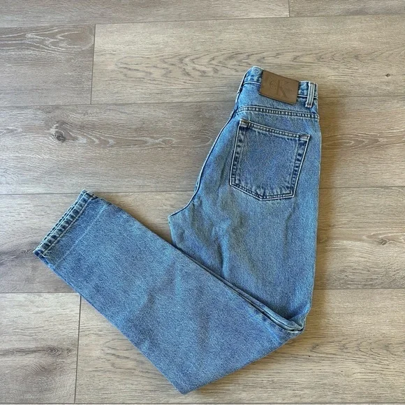 Vintage Calvin Klein High Waisted Jeans Moms Jeans Style Sz 6 100% Cotton - Picture 2 of 7
